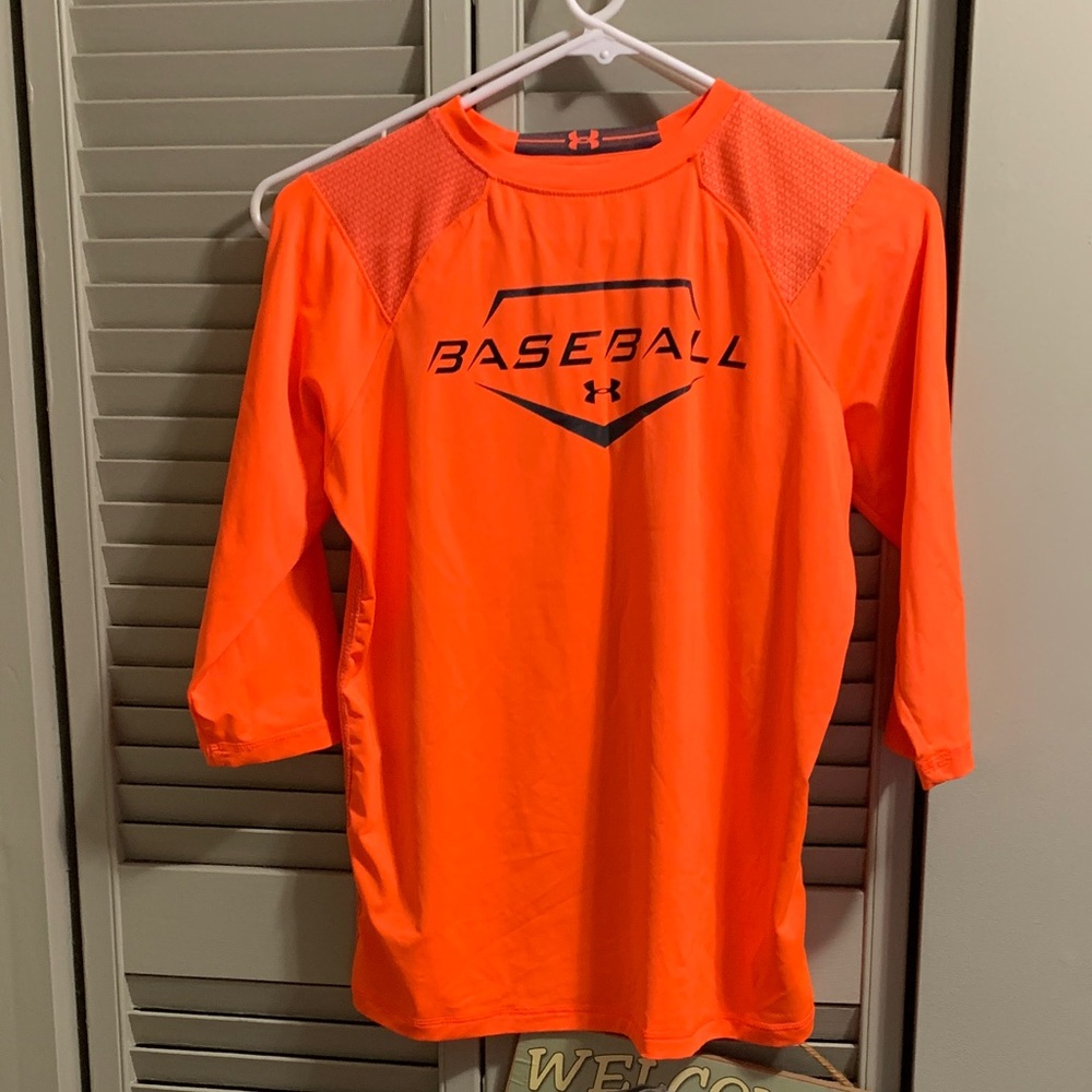 Under Armour Vibrant Orange Youth Baseball Tee